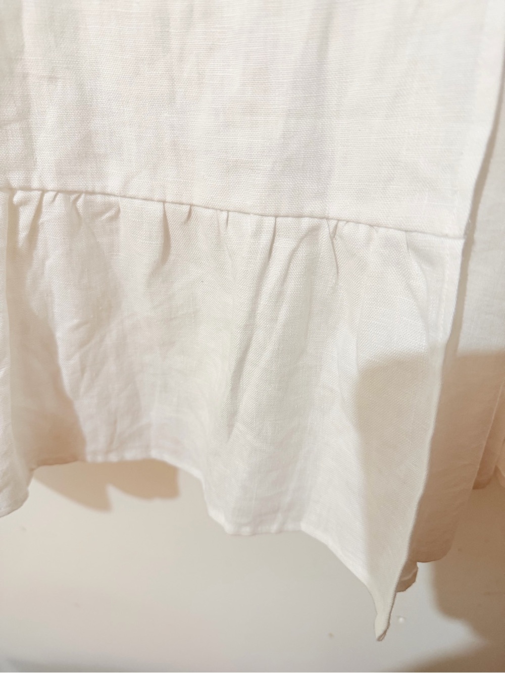 Reformation White Linen Maxi Skirt with Ruffle Hem - Picture 4 of 10